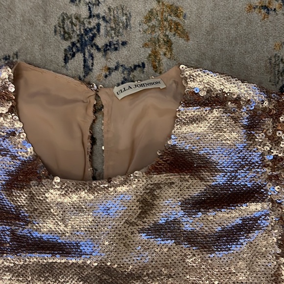 Ulla Johnson Puff Sleeve Rose Gold Top Size 10 Gently Worn - Picture 5 of 7